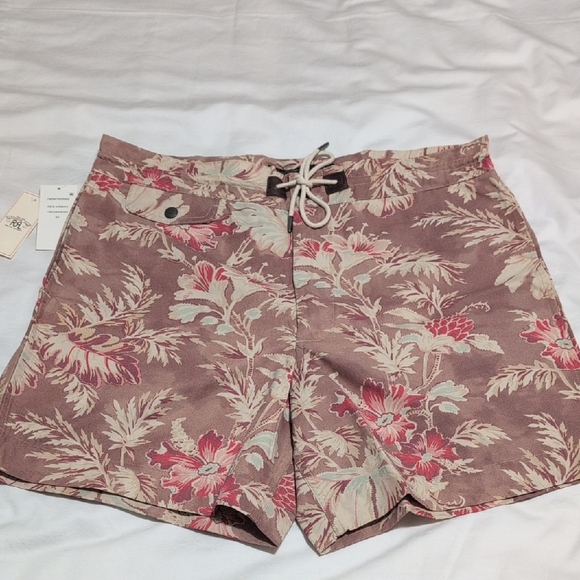 Ralph Lauren Double RL Pink and Cream Hybrid Shorts